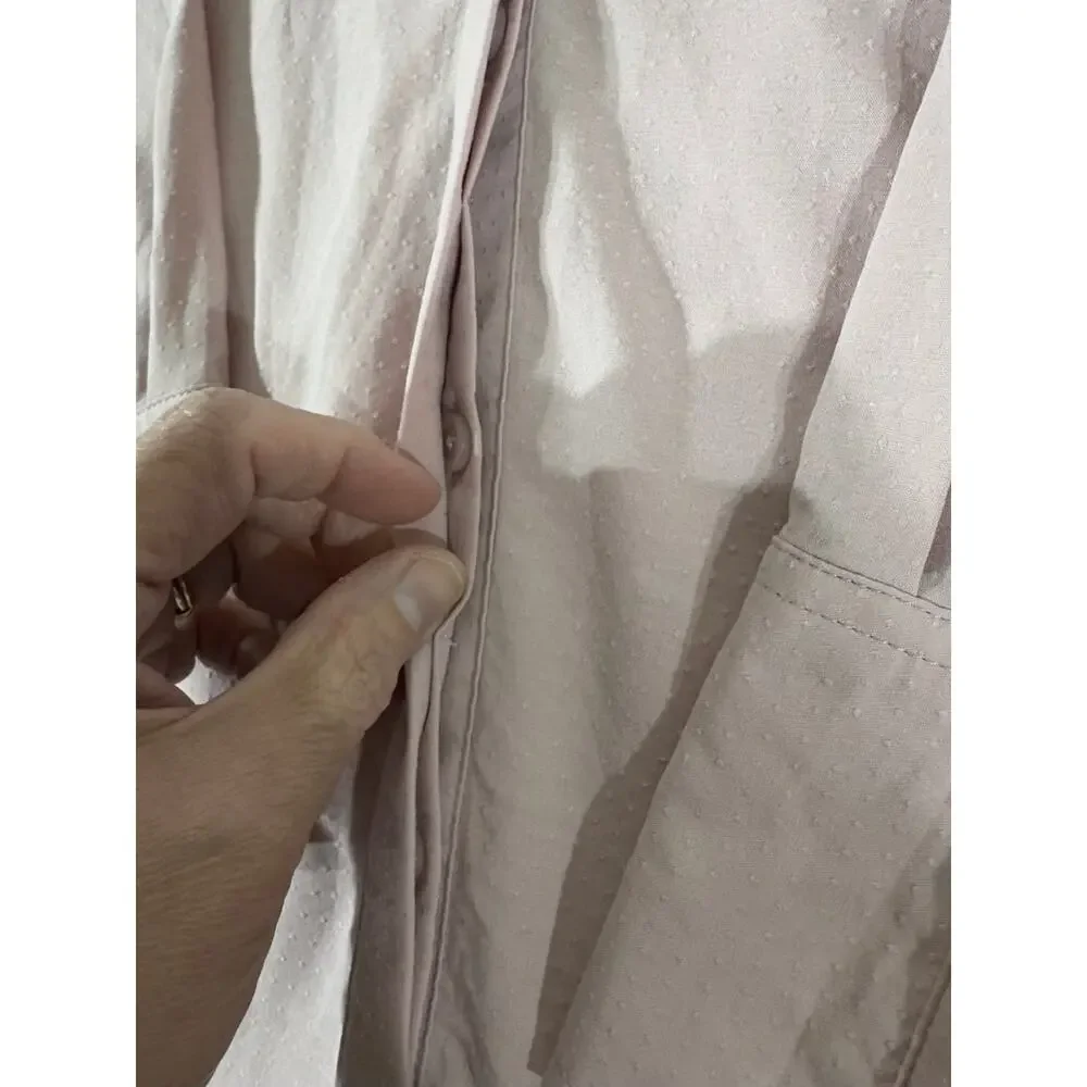 Chicos Silky Soft‎ Donny Half-Placket Shirt Size 1 or 8/10 Pink Button Front